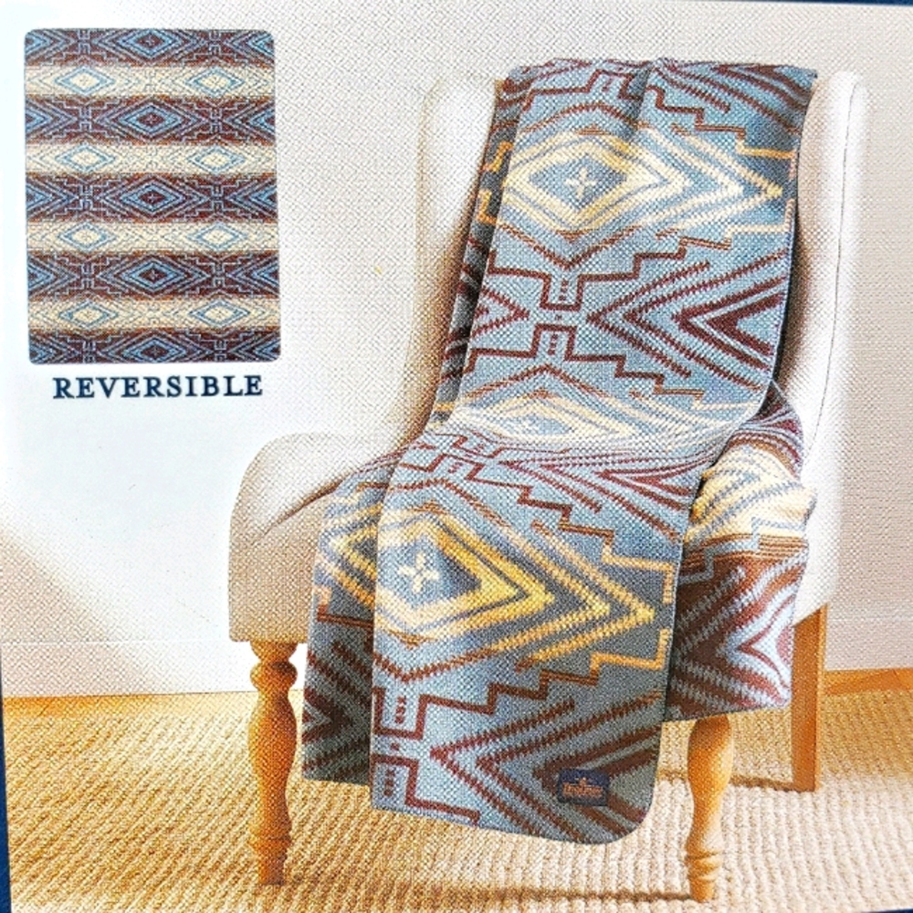 Pendleton Reversible Jaquard Boho Throw Blanket